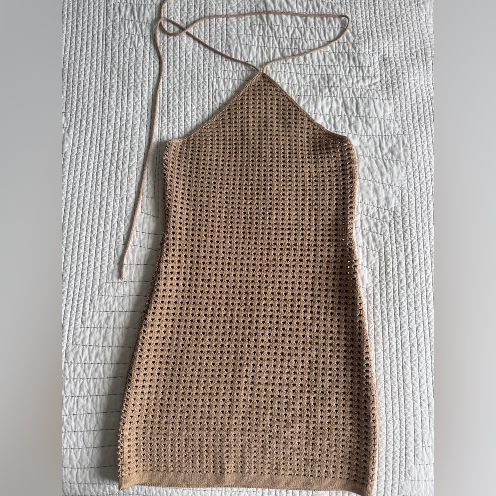 Like New! Reformation Martel Open Knit Mini Dress Size M - Picture 4 of 9
